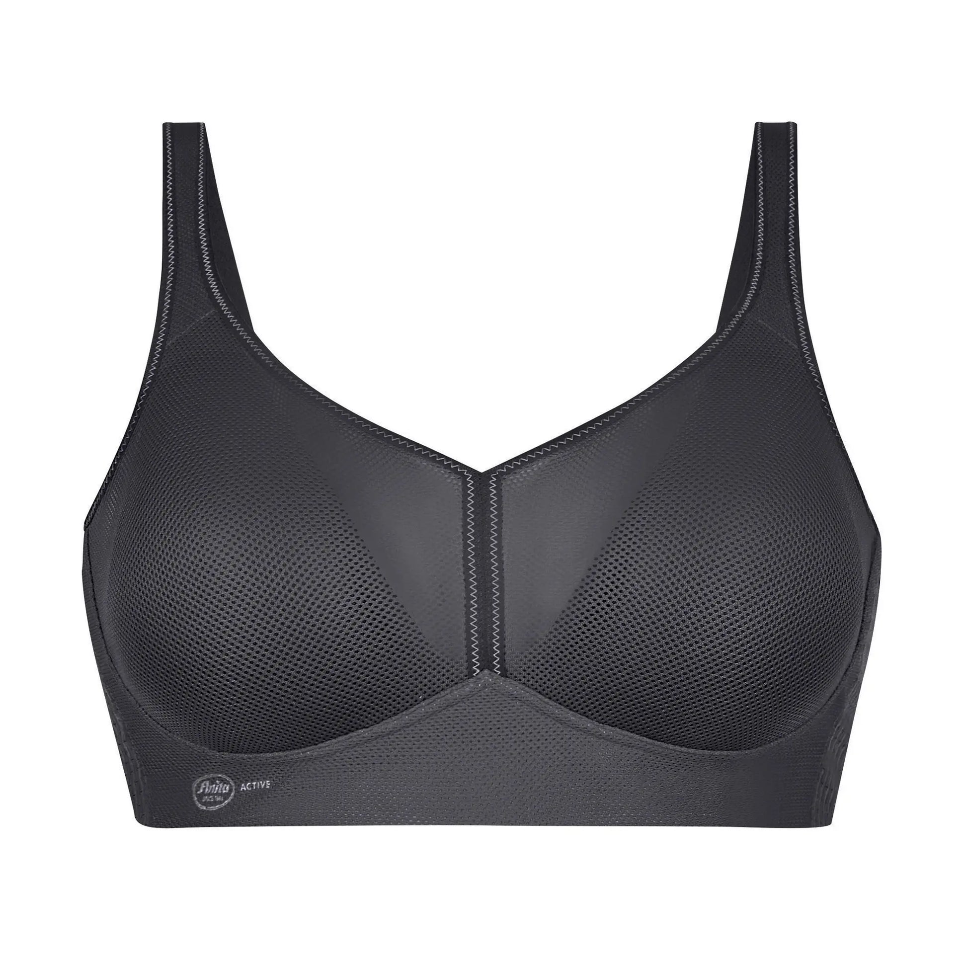 Sport BH aus der Sportwäsche-Serie AIR CONTROL DELTAPAD von der Marke Anita active, Farbe: anthrazit, Produktfoto