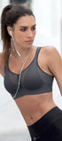 Sport BH aus der Sportwäsche-Serie AIR CONTROL DELTAPAD von der Marke Anita active, Farbe: anthrazit, Seitenansicht