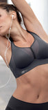 Sport BH aus der Sportwäsche-Serie AIR CONTROL DELTAPAD von der Marke Anita active, Farbe: anthrazit, Vorderansicht