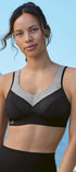 Sport BH aus der Sportunterwäsche-Serie PANALP WOOL von der Marke Anita active, Farbe: schwarz-melange, Vorderansicht