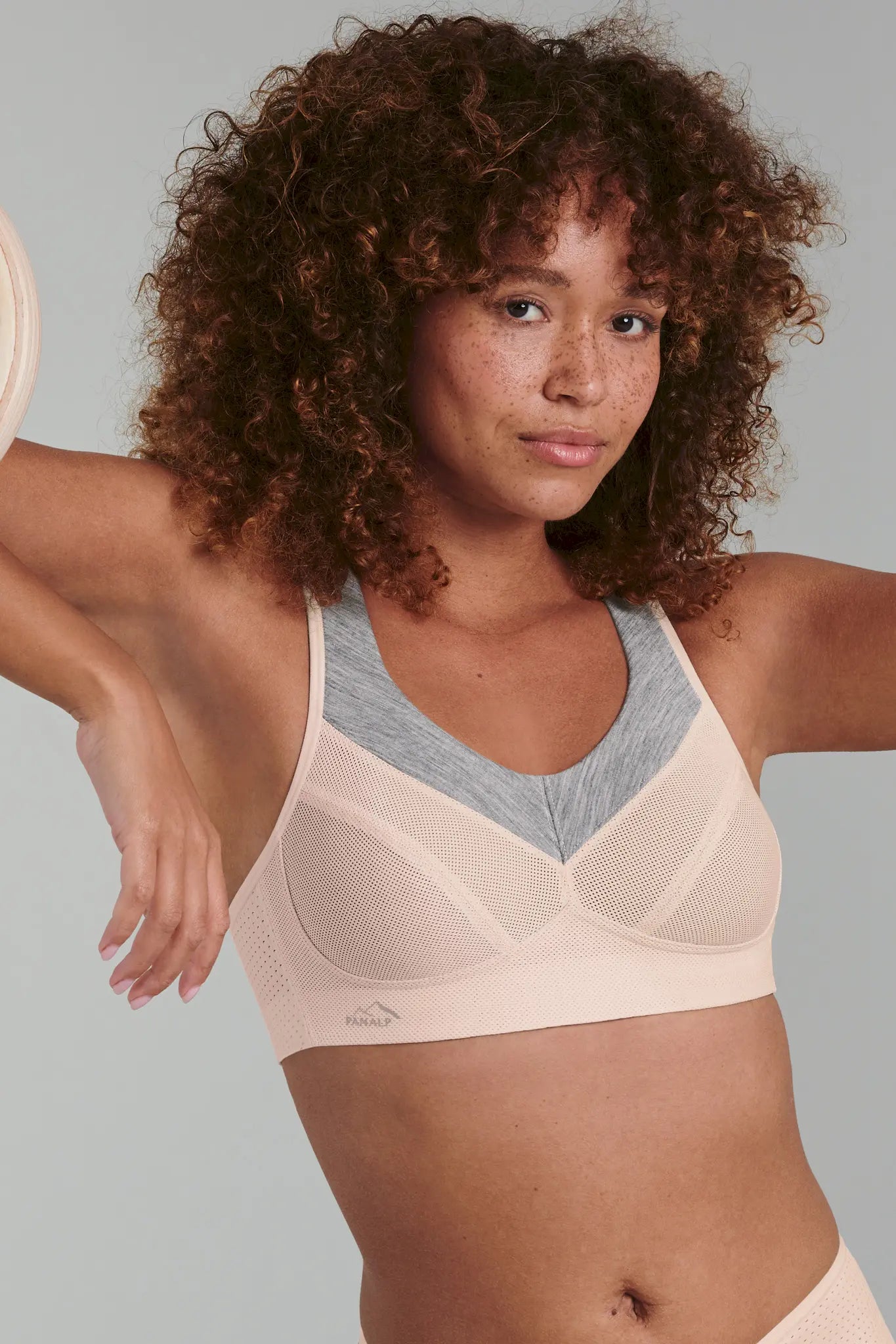 Sport BH aus der Sportunterwäsche-Serie PANALP WOOL von der Marke Anita active, Farbe: smart rose-melange, Seitenansicht