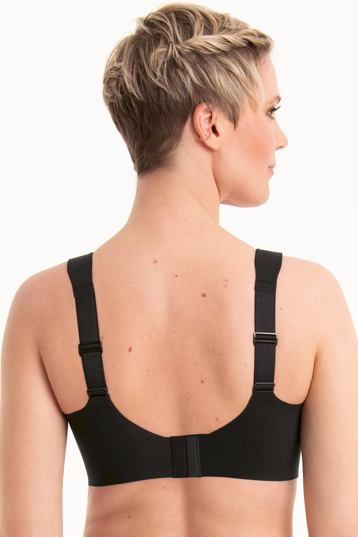 Sport BH aus der Sportwäsche-Serie SMART CONTROL von der Marke Anita active, Farbe: schwarz, Rückansicht