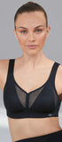 Sport BH aus der Sportunterwäsche-Serie AIR CONTROL X von der Marke Anita active, Farbe: schwarz, Vorderansicht