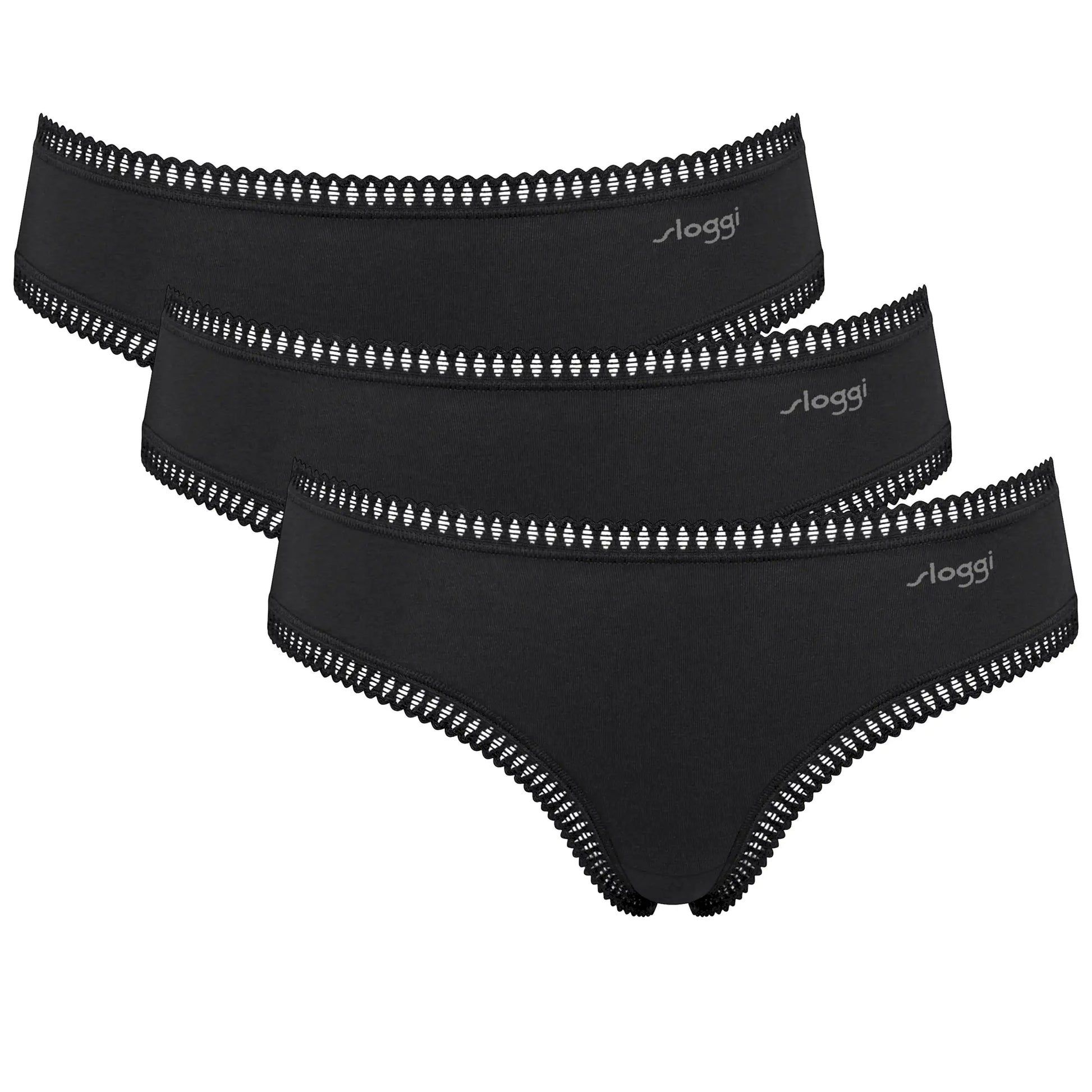 Hipster im 3er Pack aus der Unterwäsche-Serie GO CRUSH von der Marke Sloggi, Farbe: black,Produktfoto