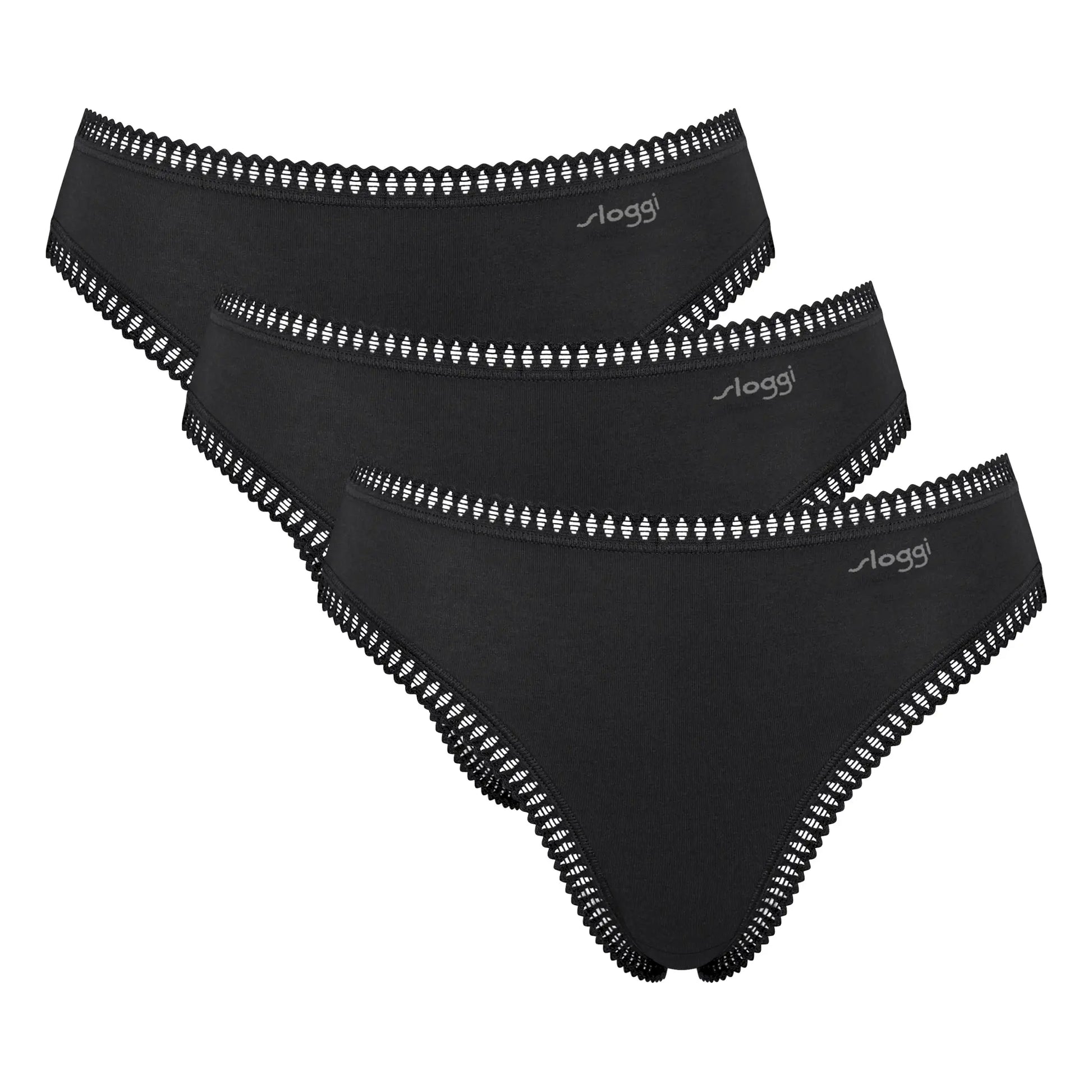 High Leg Slip aus der Unterwäsche-Serie GO CRUSH von der Marke Sloggi, Farbe: black, Produktfoto