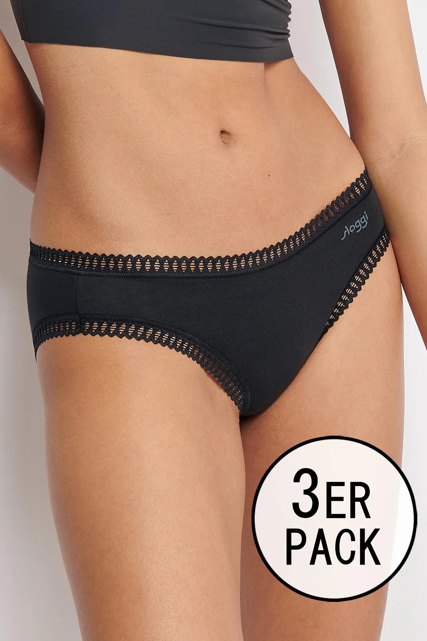 Mini Slip aus der Unterwäsche-Serie GO CRUSH von der Marke Sloggi, Farbe: blue-dark Combination, Vorderansicht