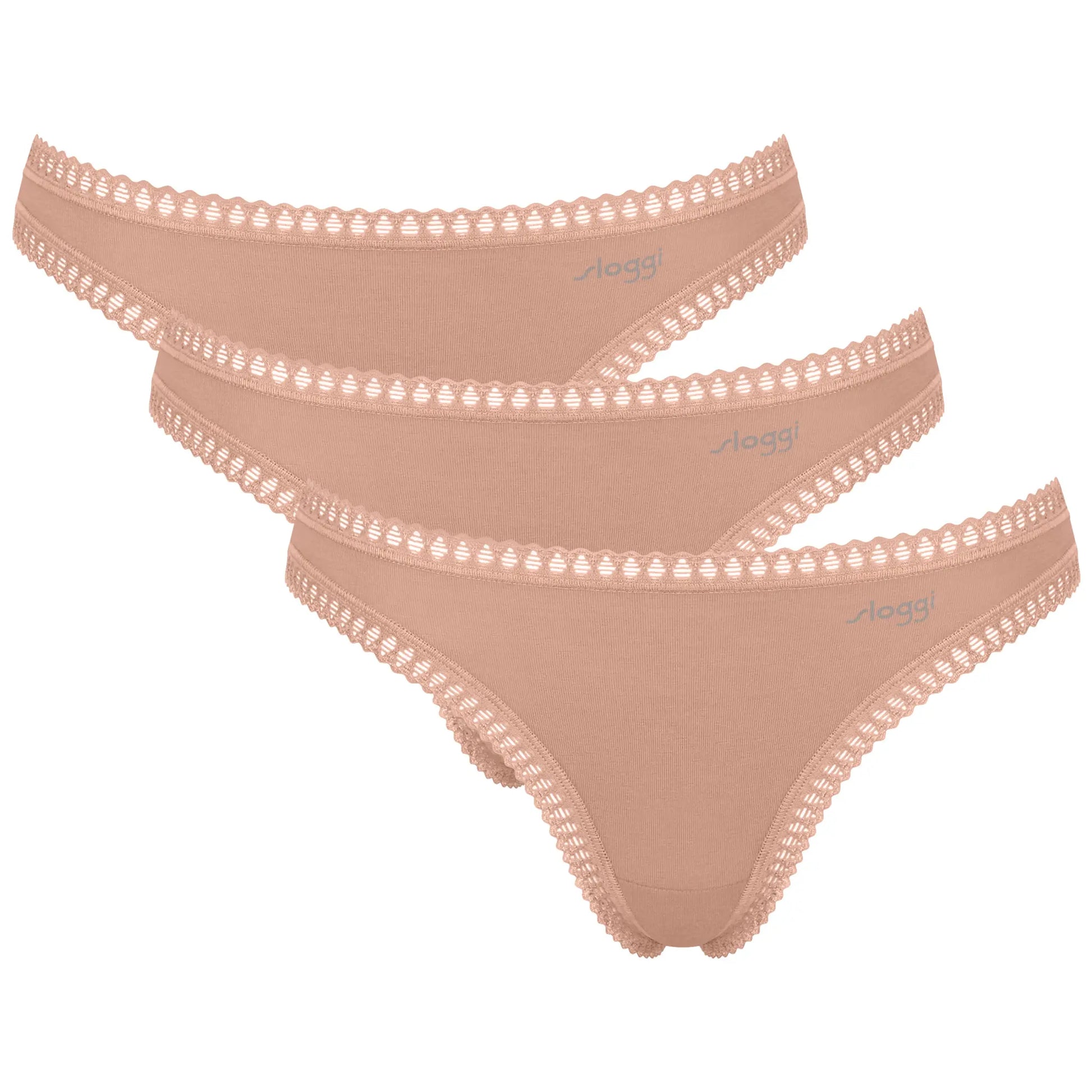 String aus der Unterwäsche-Serie GO CRUSH von der Marke Sloggi, Farbe: cameo brown, Produktfoto