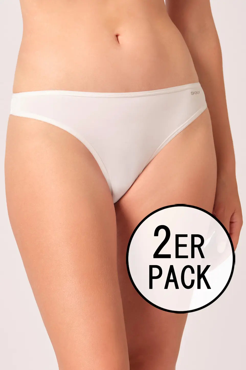 String im 2er Pack aus der Wäsche-Serie MICRO ADVANTAGE von der Marke Skiny, white, Vorderansicht