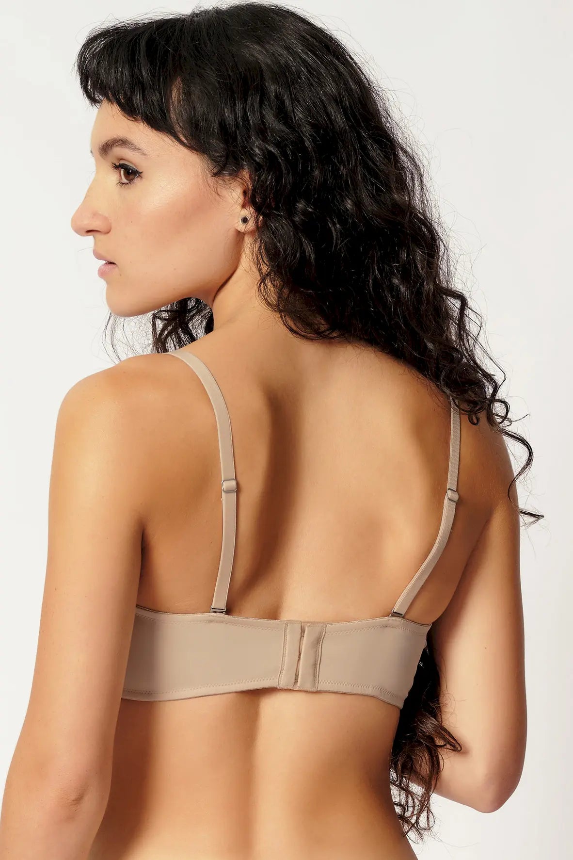 Bandeau-BH ohne Bügel aus der Unterwäsche-Serie ADVANTAGE MICRO von der Marke Skiny, Farbe: beige, Rückansicht