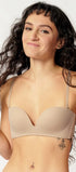 Bandeau-BH ohne Bügel aus der Unterwäsche-Serie ADVANTAGE MICRO von der Marke Skiny, Farbe: beige, Vorderansicht