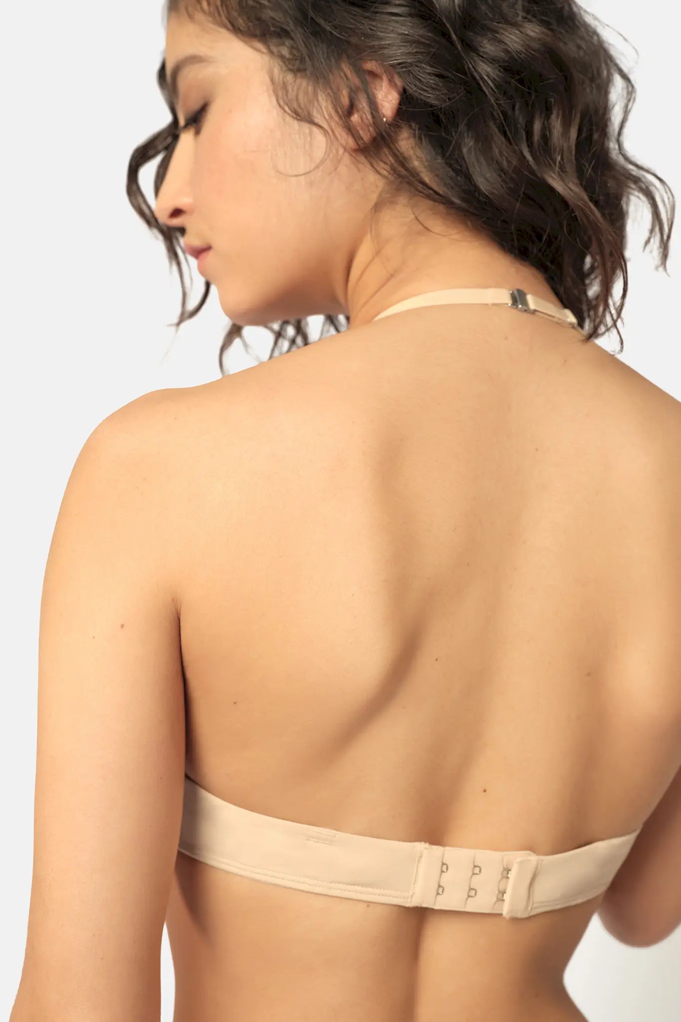 Schalen-BH aus der Unterwäsche-Serie ADVANTAGE MICRO von der Marke Skiny, beige, Rückansicht Neckholder