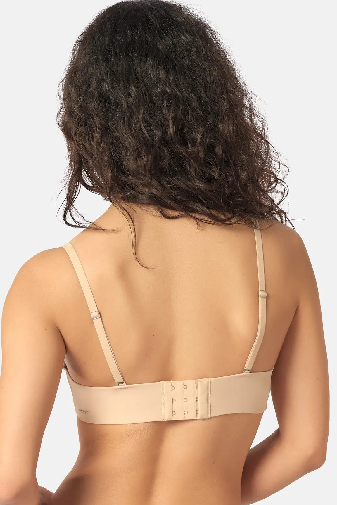 Bandeau-BH aus der Unterwäsche-Serie ADVANTAGE MICRO von der Marke Skiny, Farbe: beige, Rückansicht
