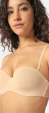 Bandeau-BH aus der Unterwäsche-Serie ADVANTAGE MICRO von der Marke Skiny, Farbe: beige, Seitenansicht