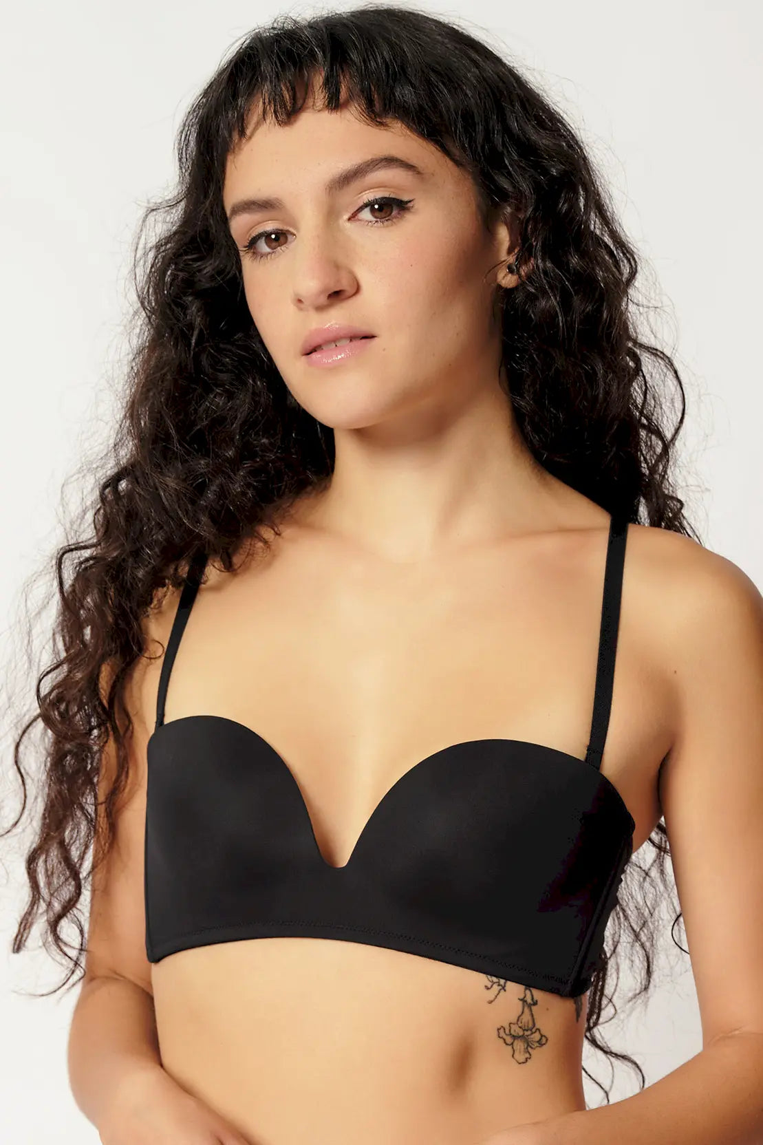 Bandeau-BH ohne Bügel aus der Unterwäsche-Serie ADVANTAGE MICRO von der Marke Skiny, Farbe: black, Vorderansicht