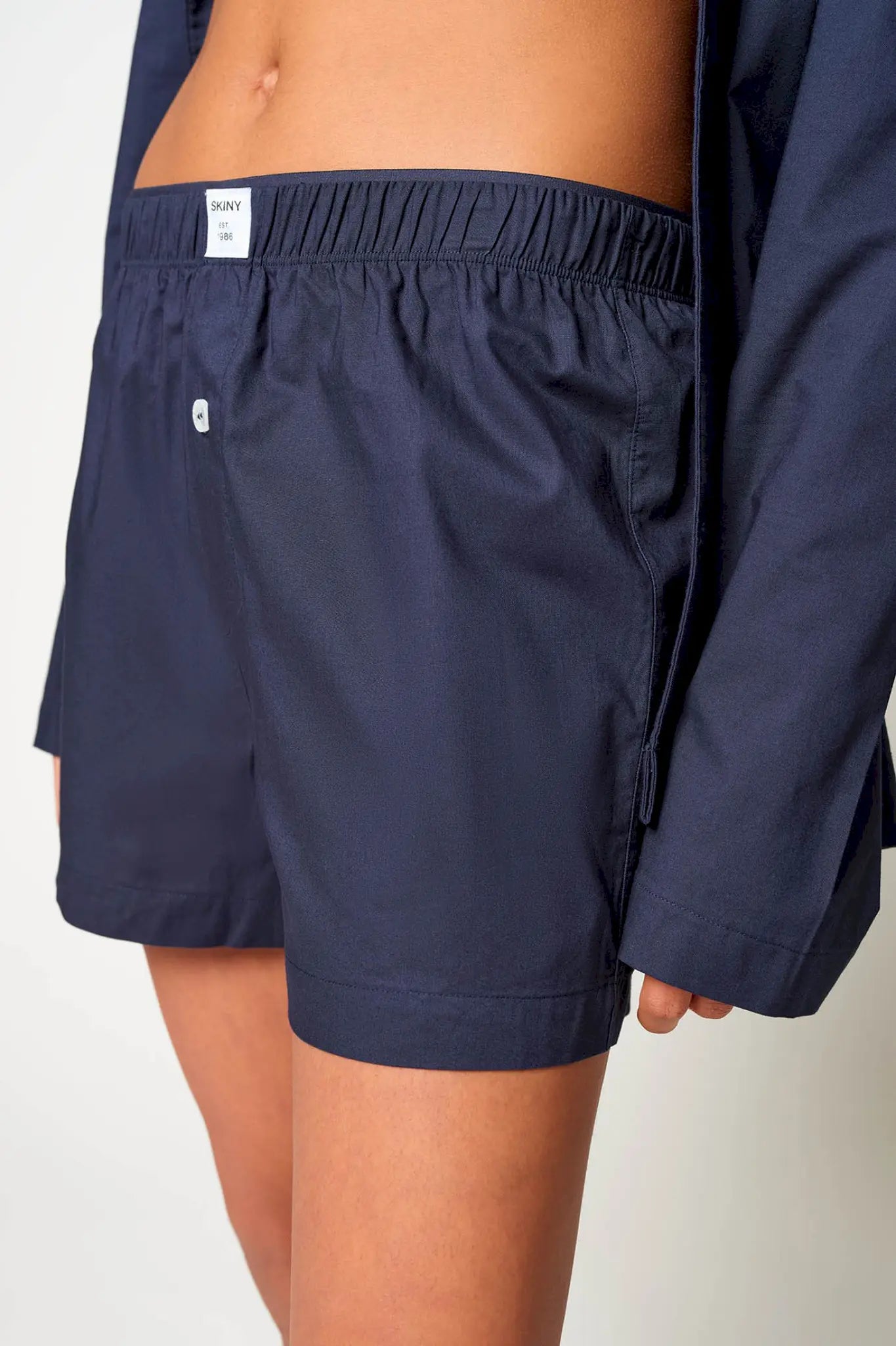 Unisex Boxershorts aus der Unterwäsche-Serie BOXERSENSATION von der Marke Skiny, Farbe: crown blue, Seitenansicht