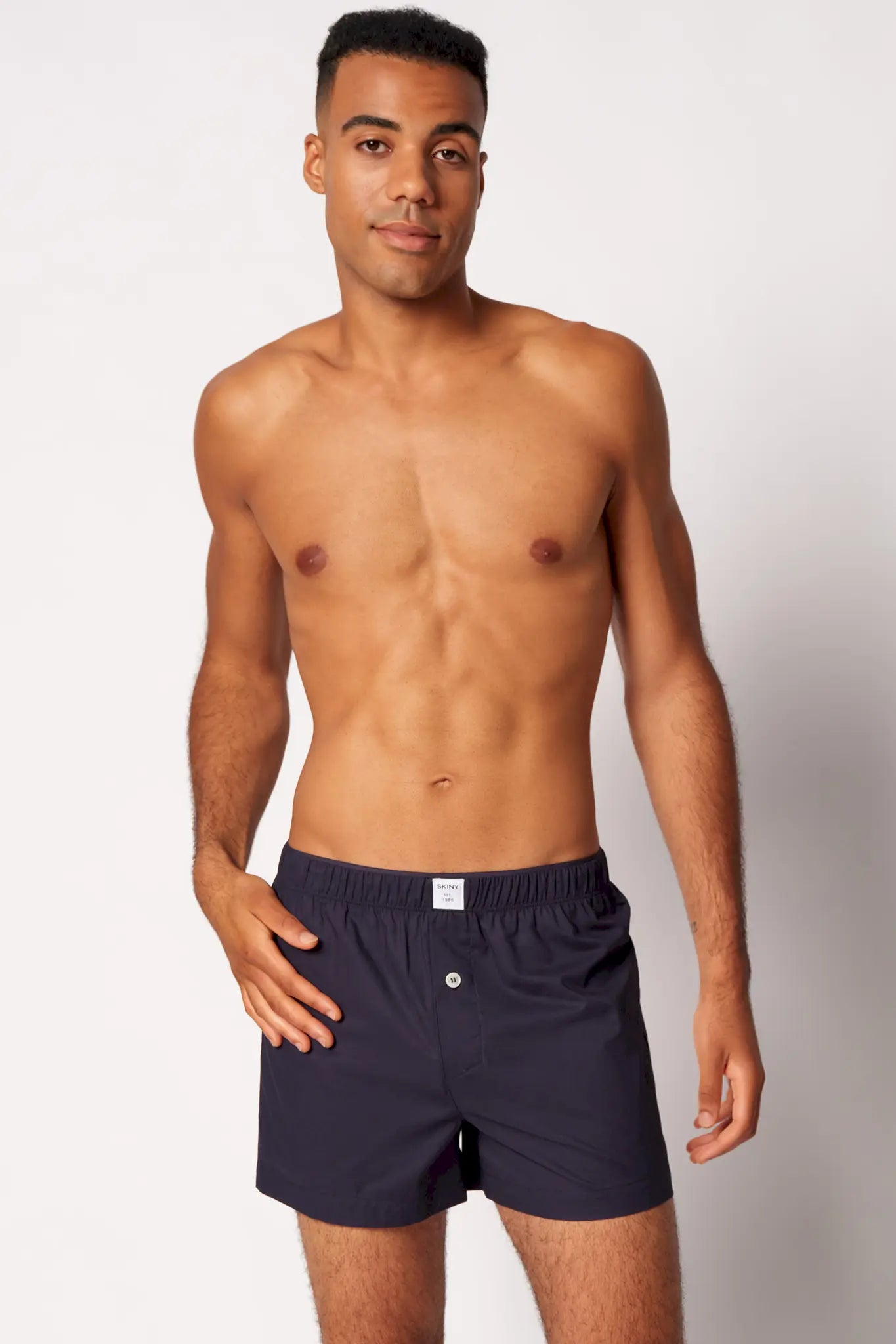 Unisex Boxershorts aus der Unterwäsche-Serie BOXERSENSATION von der Marke Skiny, Farbe: crown blue, Vorderansicht