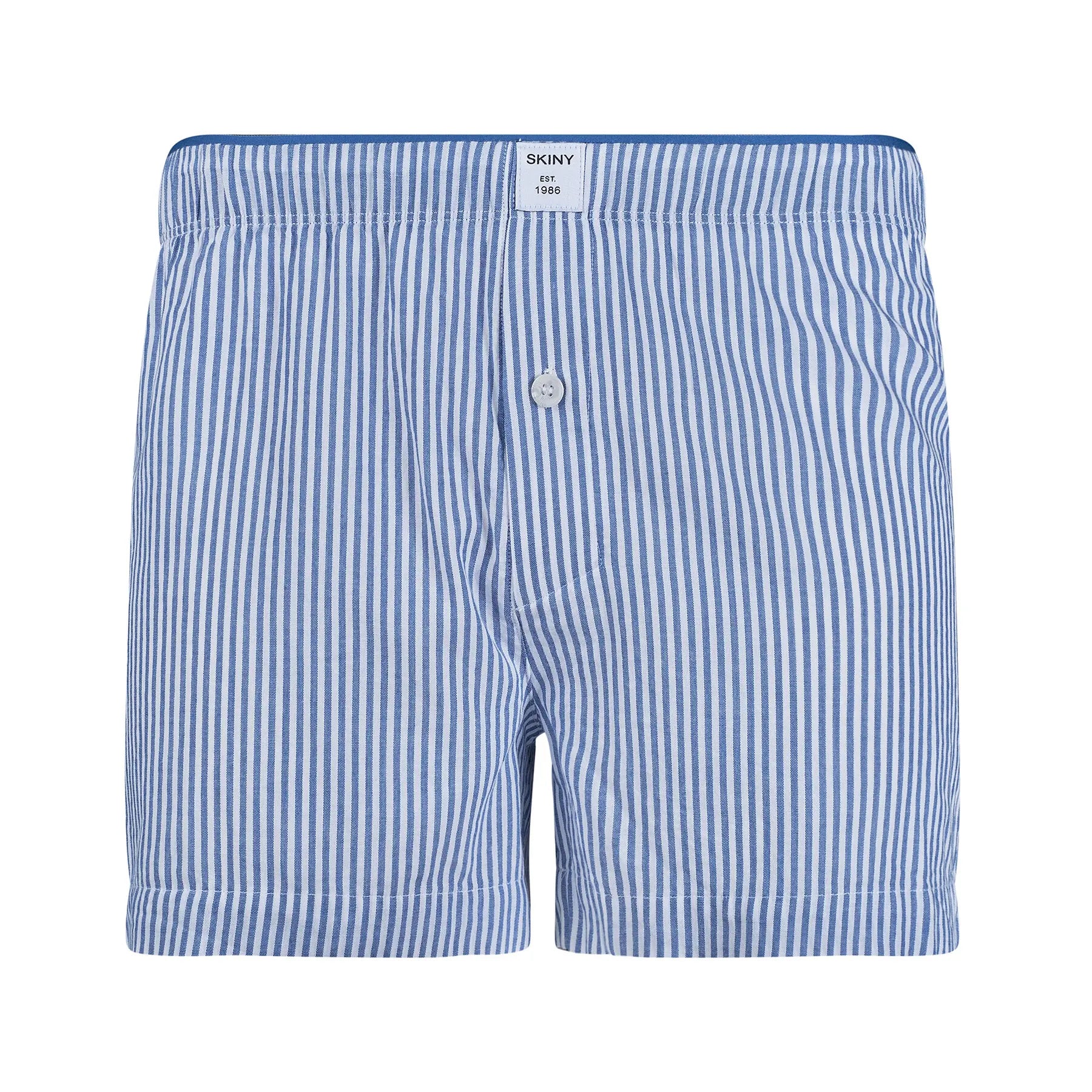 Unisex Boxershorts aus der Unterwäsche-Serie BOXERSENSATION von der Marke Skiny, Farbe: blue microstripes, Produktfoto