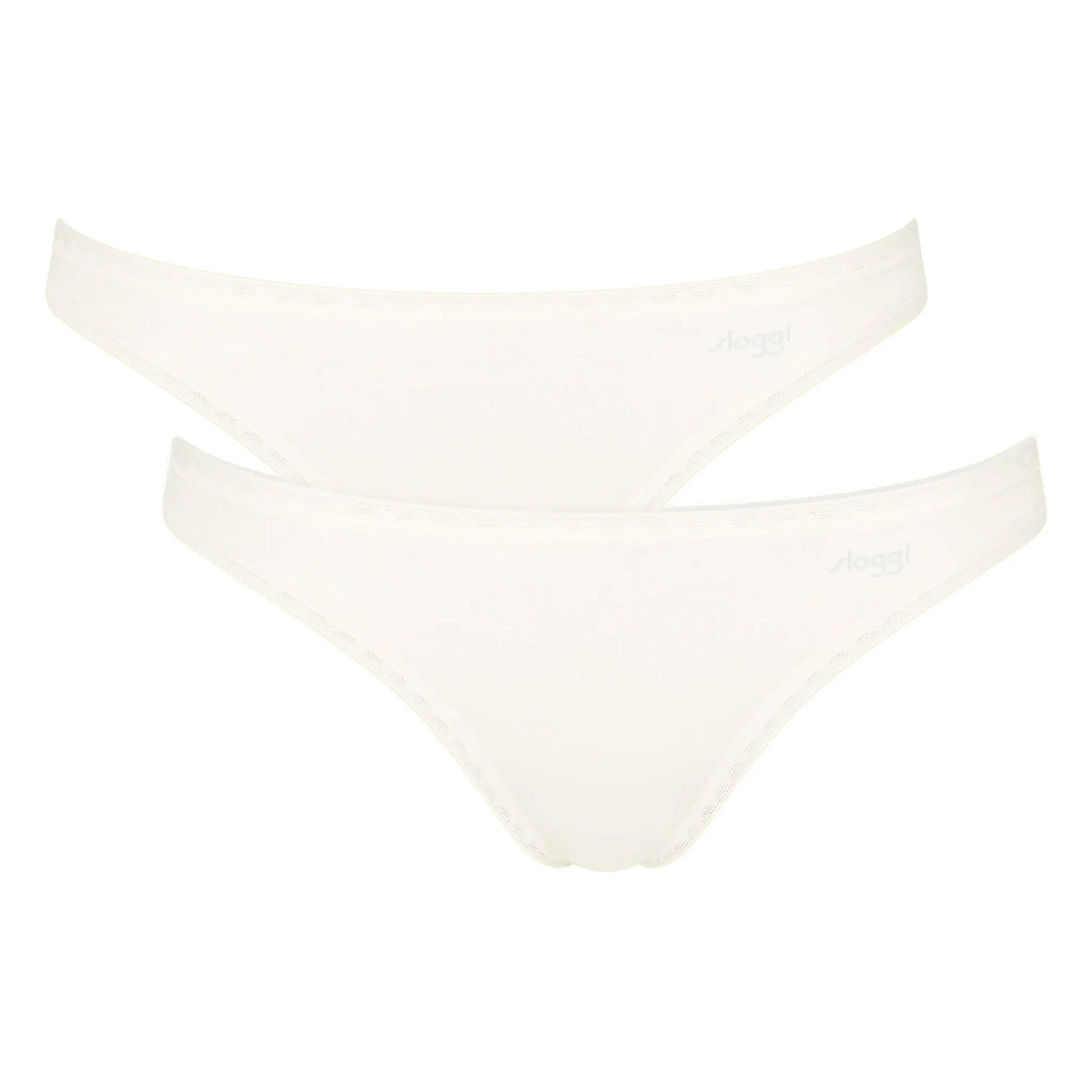 Brazil Slip im 2er Pack aus der Unterwäsche-Serie GO von der Marke Sloggi, Farbe: silk white, Produktfoto