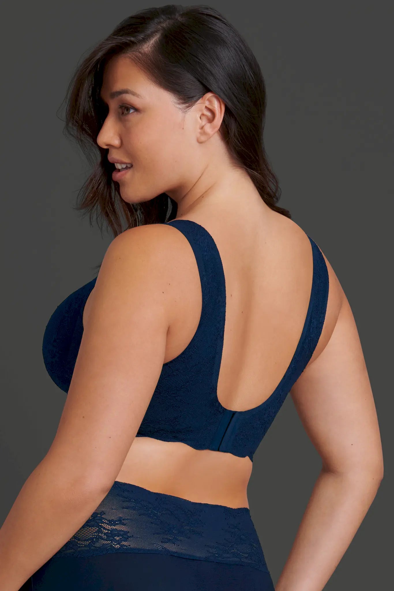 Bralette aus der Wäsche-Serie ESSENTIALS LACE von der Marke Anita, Farbe: maritim blue, Rückansicht