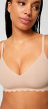Triangel BH aus der Wäsche-Serie SENSATION von der Marke Skiny, Farbe: beige, Vorderansicht