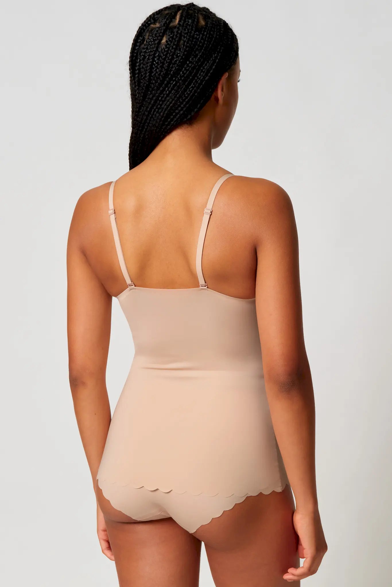 Spaghettishirt aus der Wäsche-Serie SENSATION von der Marke Skiny, Farbe: beige, Rückansicht