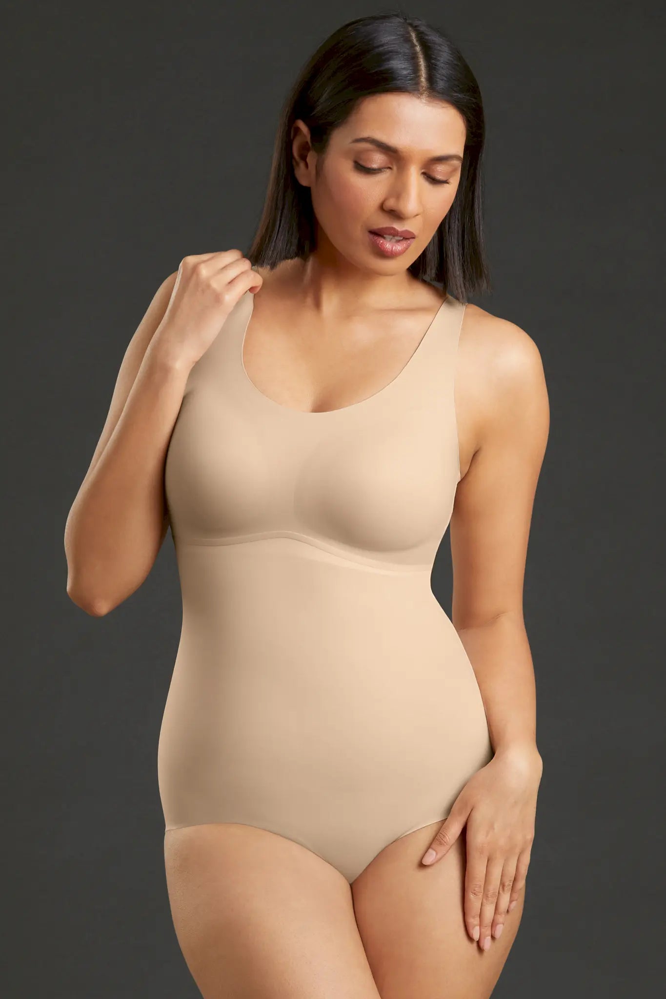 Body aus der Wäsche-Serie ESSENTIALS von der Marke Anita, Farbe: desert, Vorderansicht