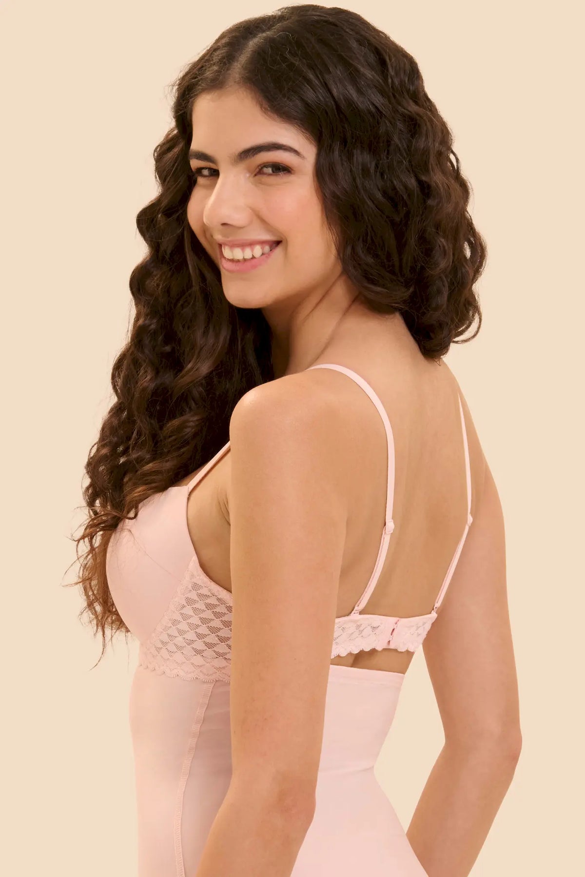 Push-up BH aus der Wäsche-Serie SUBTILE für Damen von der Marke Simone Perele, Farbe: puder, Rückansicht