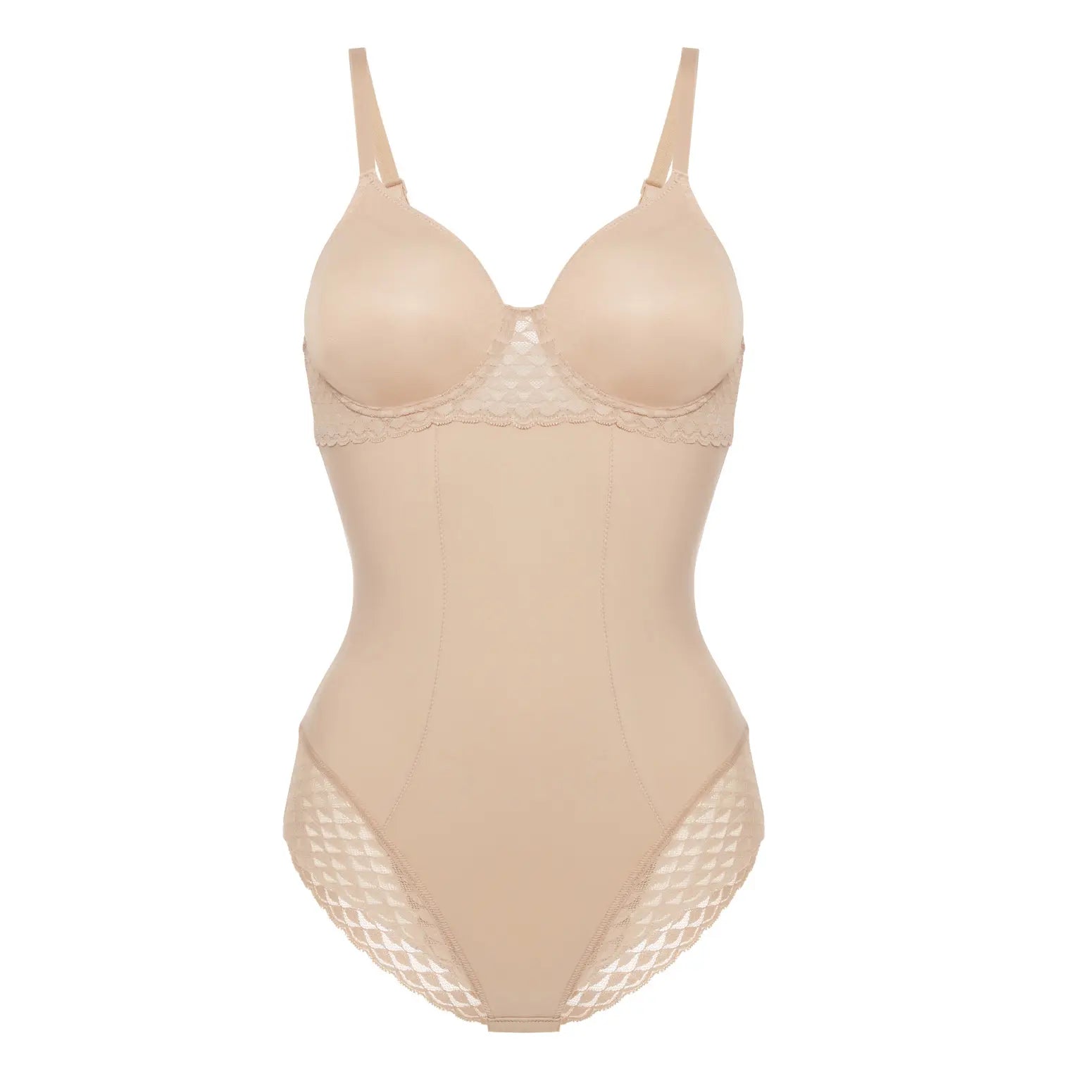 Body mit Bügeln aus der Wäsche-Serie SUBTILE von der Marke Simone Perele, Farbe: skin rose, Produktfoto
