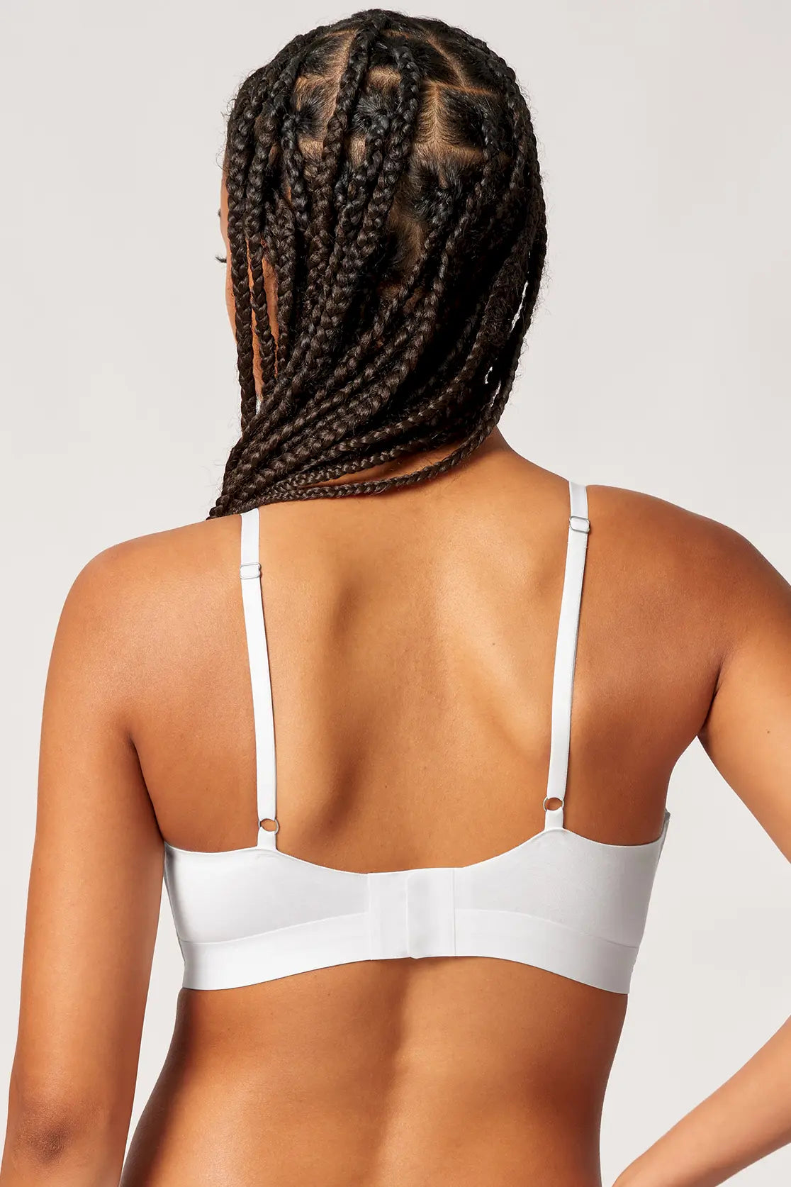 Triangel BH gepaddet aus der Wohlfühlwäsche-Serie SMARTOUCH von der Marke Skiny, Farbe: white, Rückansicht