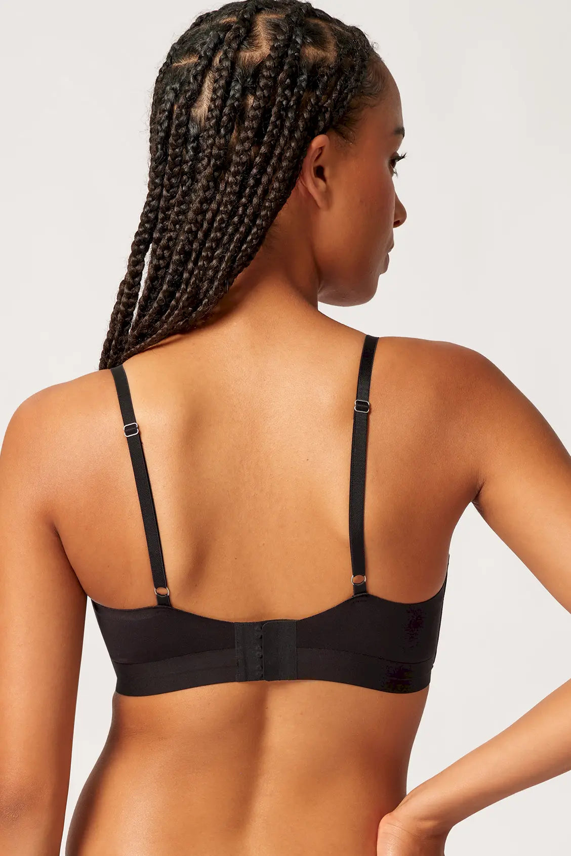 Triangel BH gepaddet aus der Wohlfühlwäsche-Serie SMARTOUCH von der Marke Skiny, Farbe: black, Rückansicht