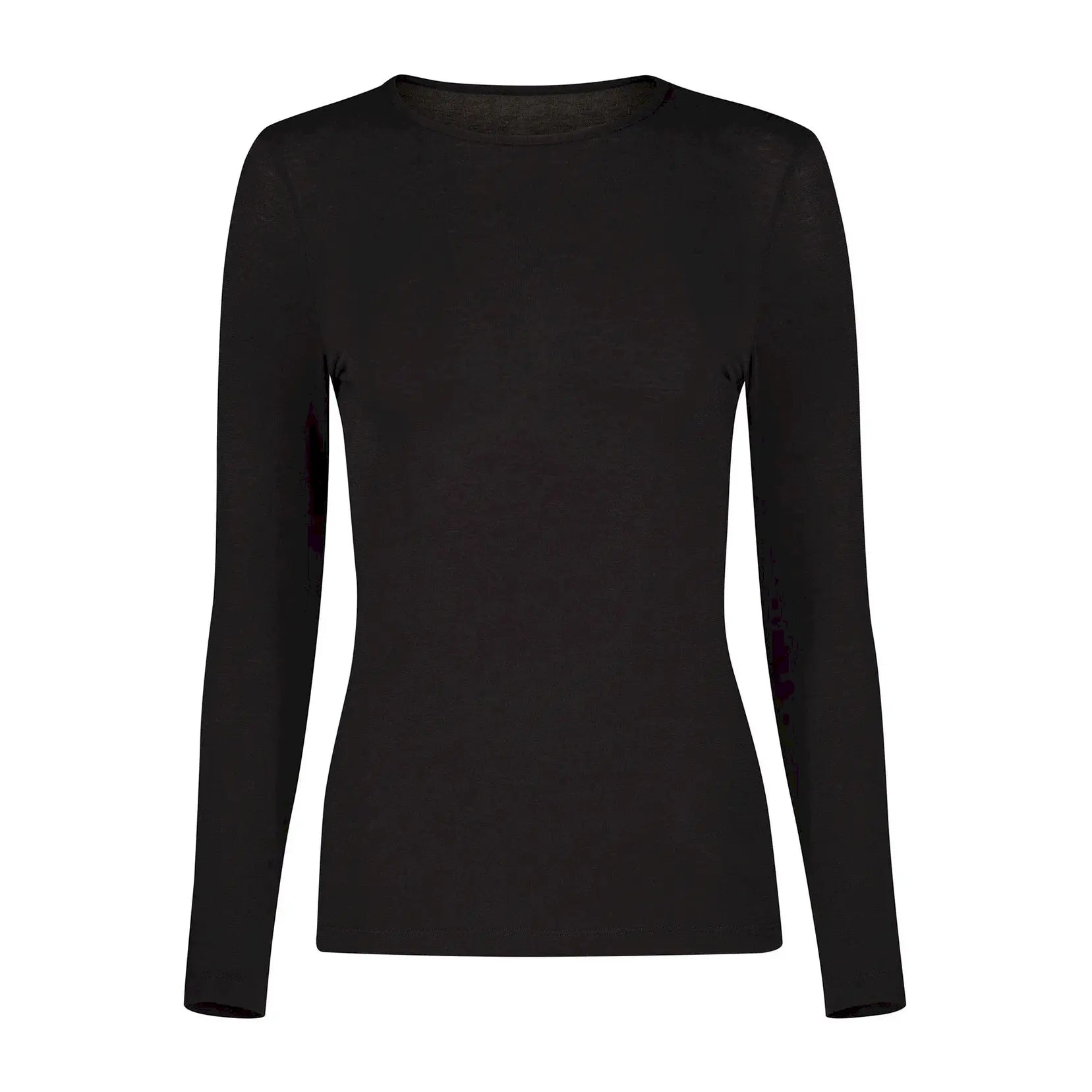 Langarmshirt aus der Wohlfühlwäsche-Serie CASHMEREDELUXE von der Marke Skiny, Farbe: black, Produktfoto