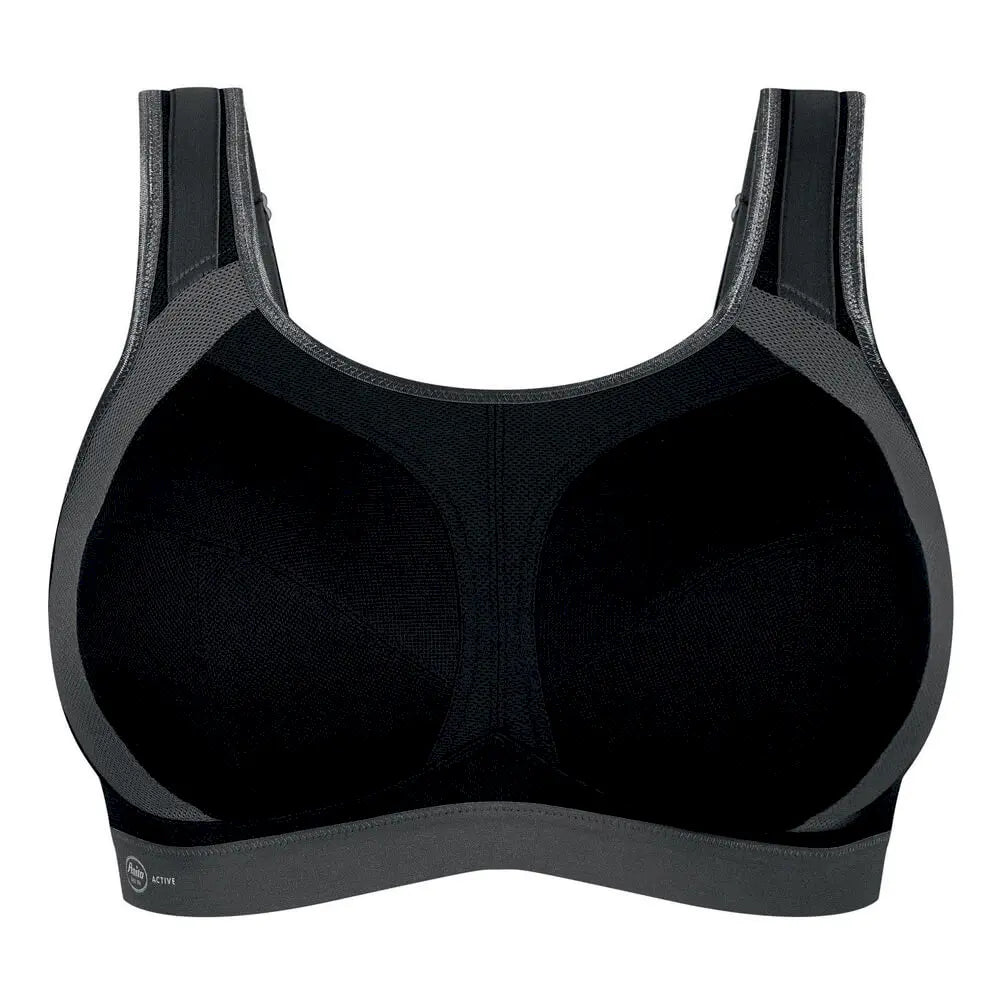 Sport-BH aus der Sportwear-Serie EXTREM CONTROLL PLUS von der Marke Anita, Farbe: schwarz-anthrazit, Produktfoto