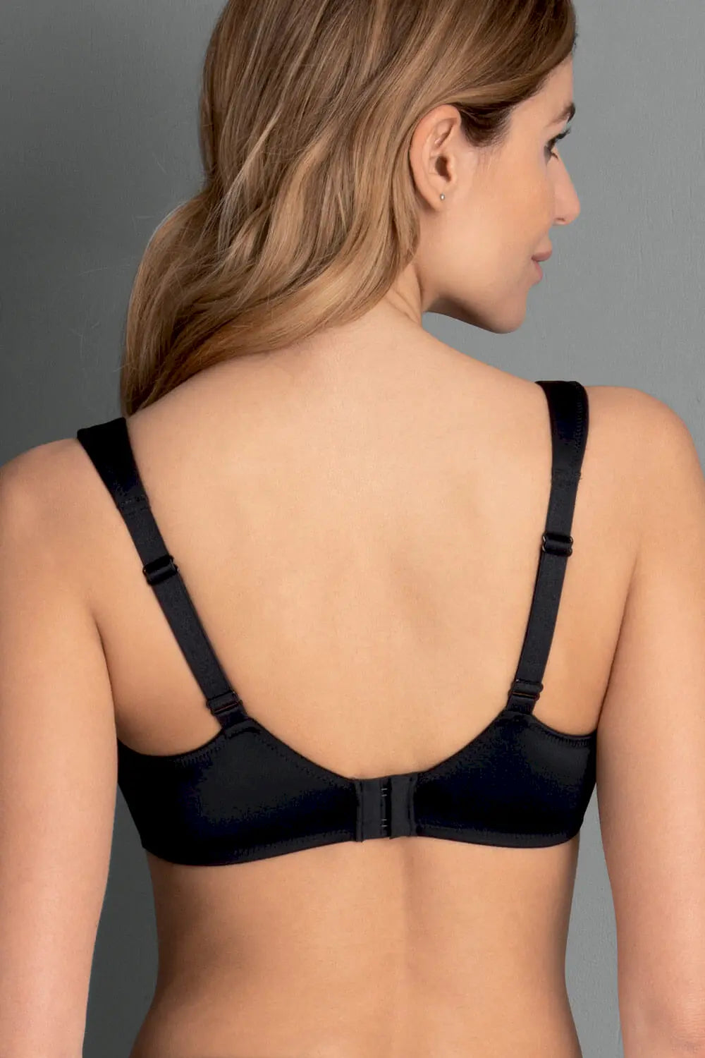 Komfort BH mit Bügel aus der Damenunterwäsche-Serie LUCIA von der Marke Anita, Farbe: schwarz, Rückansicht