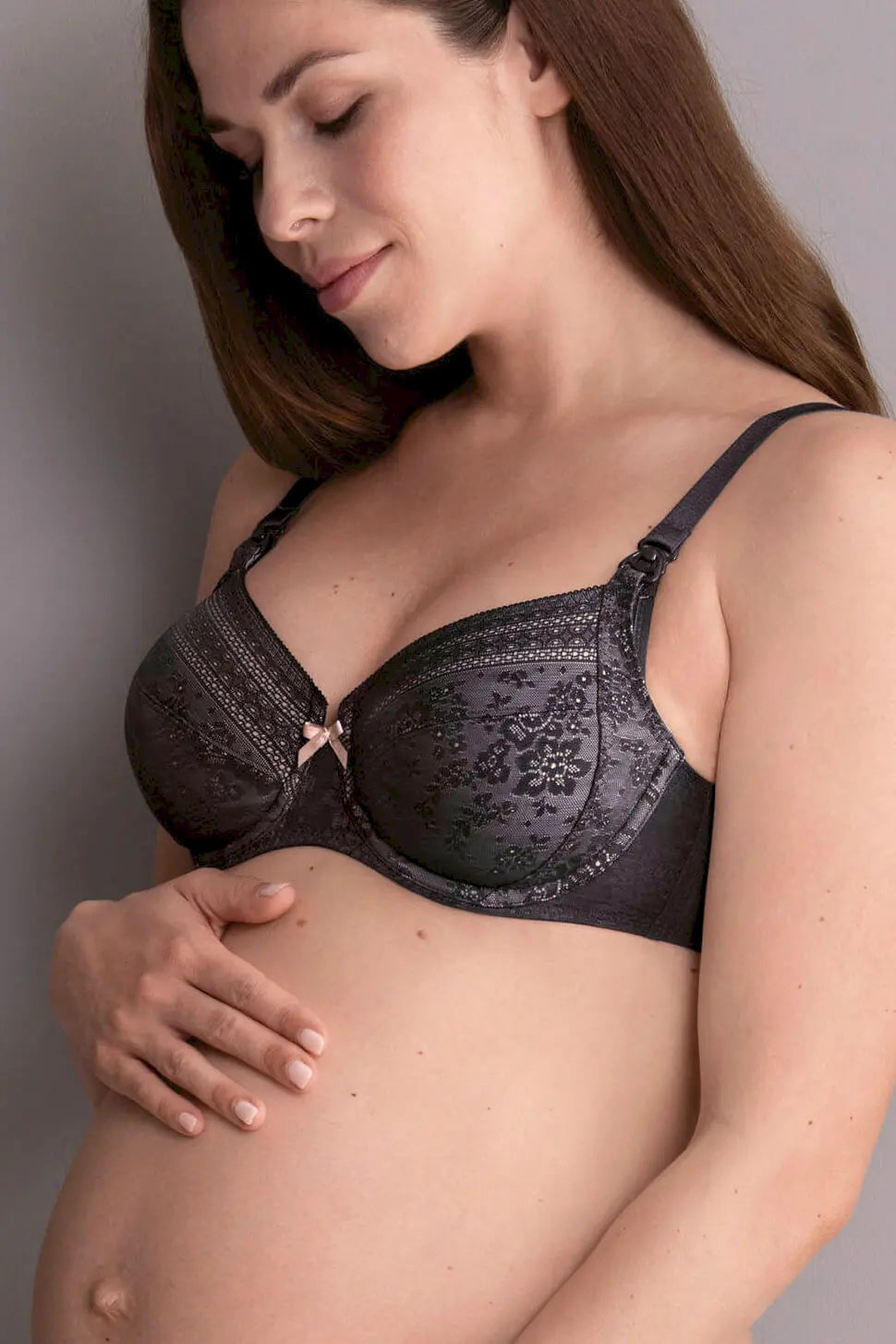Still BH aus der Umstandsdessous-Serie FLEUR von der Marke Anita maternity, Farbe: anthrazit, Seitenansicht