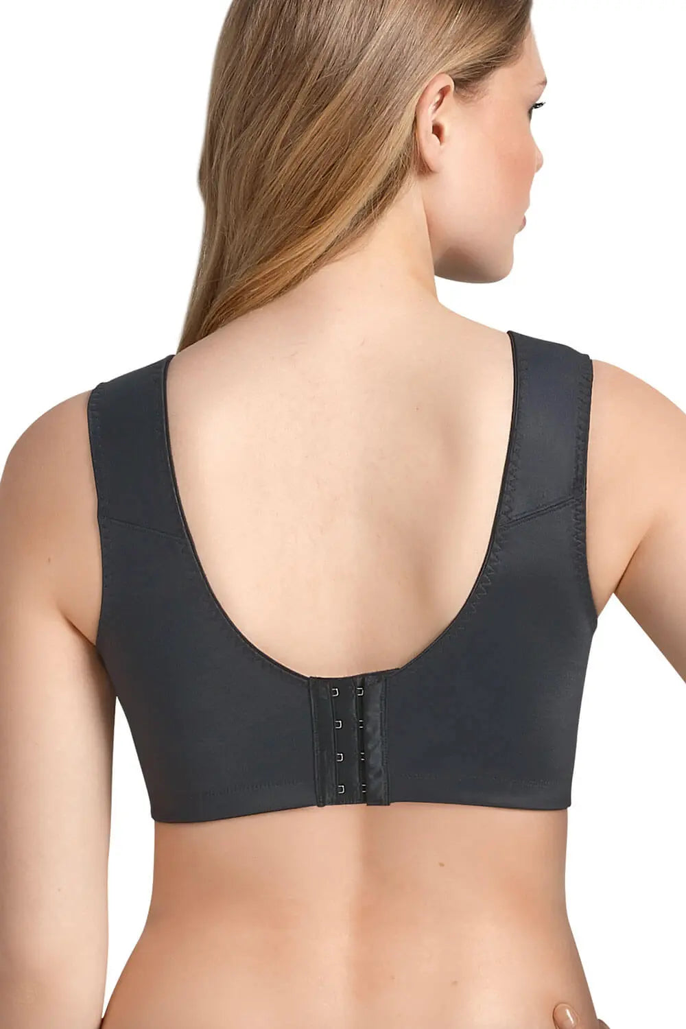 Entlastungs-BH aus der Frauenunterwäsche-Serie MICRO ENERGEN von der Marke Anita, Farbe: schwarz, Rückansicht