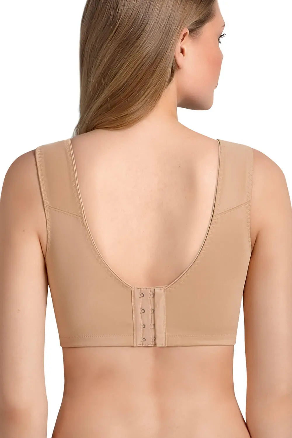 Entlastungs BH aus der Frauenunterwäsche-Serie MICRO ENERGEN von der Marke Anita, Farbe: deep sand, Rückansicht