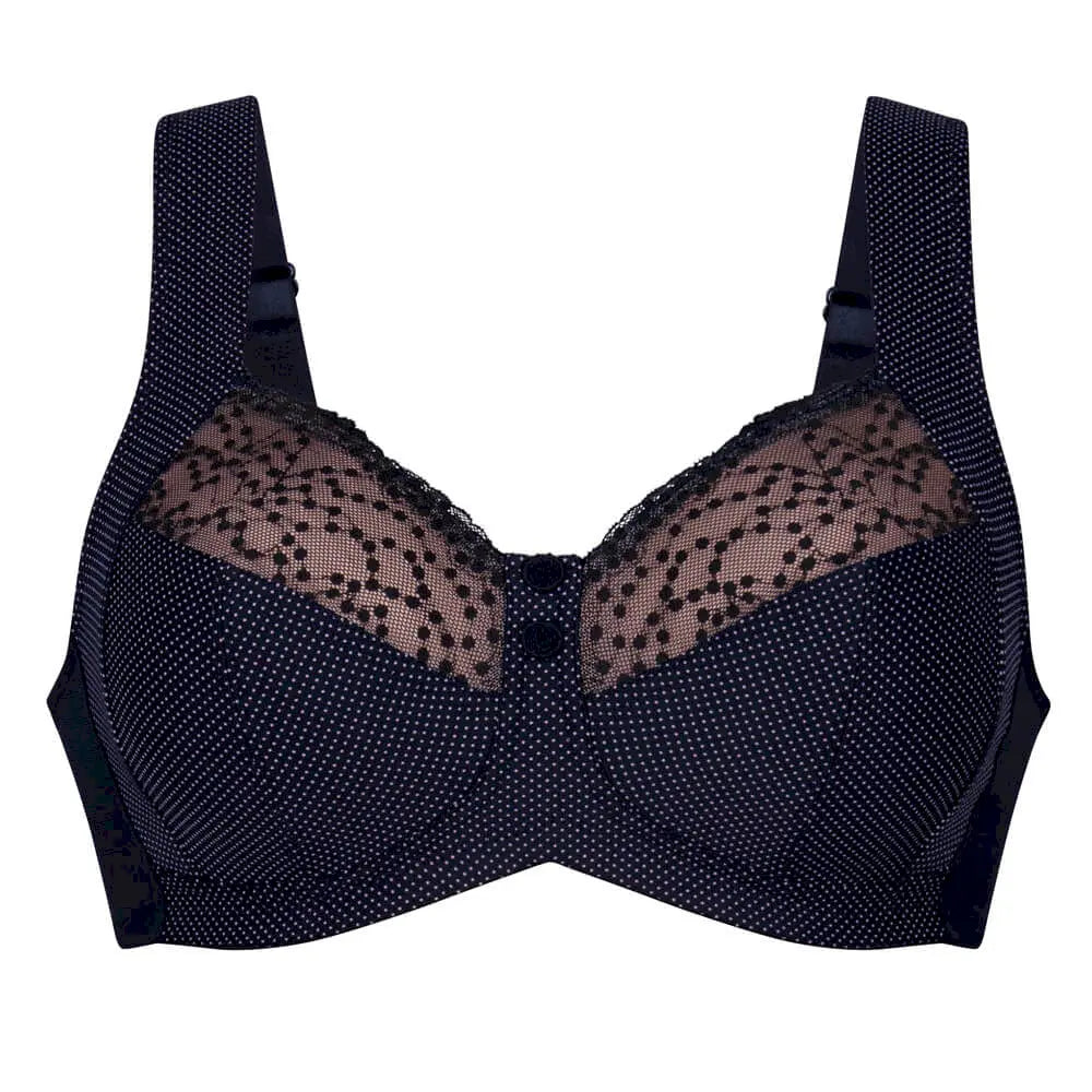 Romantischer Entlastungs-BH aus der Unterwäsche-Serie ORELY von der Marke Anita, Farbe: schwarz, Produktfoto