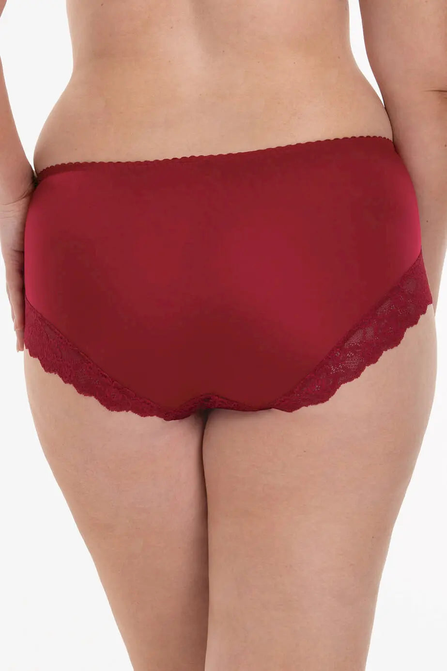 Taillenslip aus der Dessous-Serie BOBETTE von der Marke Rosa Faia, Farbe: rubin, Rückansicht