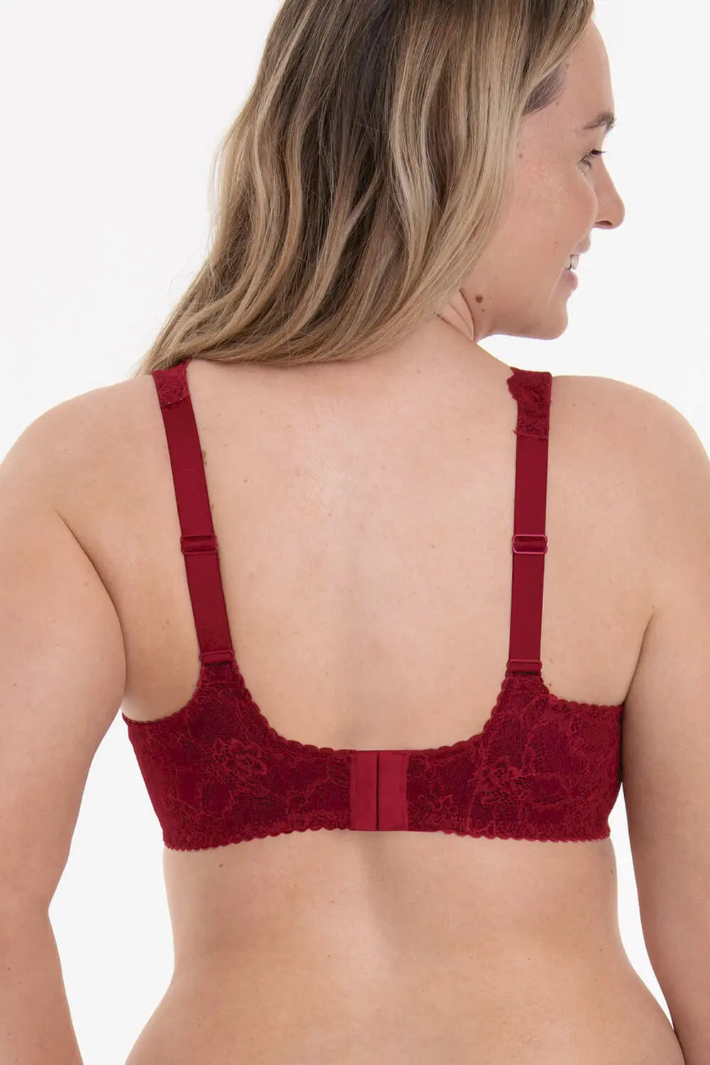 Full-Cup Bügel BH aus der Dessous-Serie BOBETTE von der Marke Rosa Faia, Farbe: rubin, Rückansicht