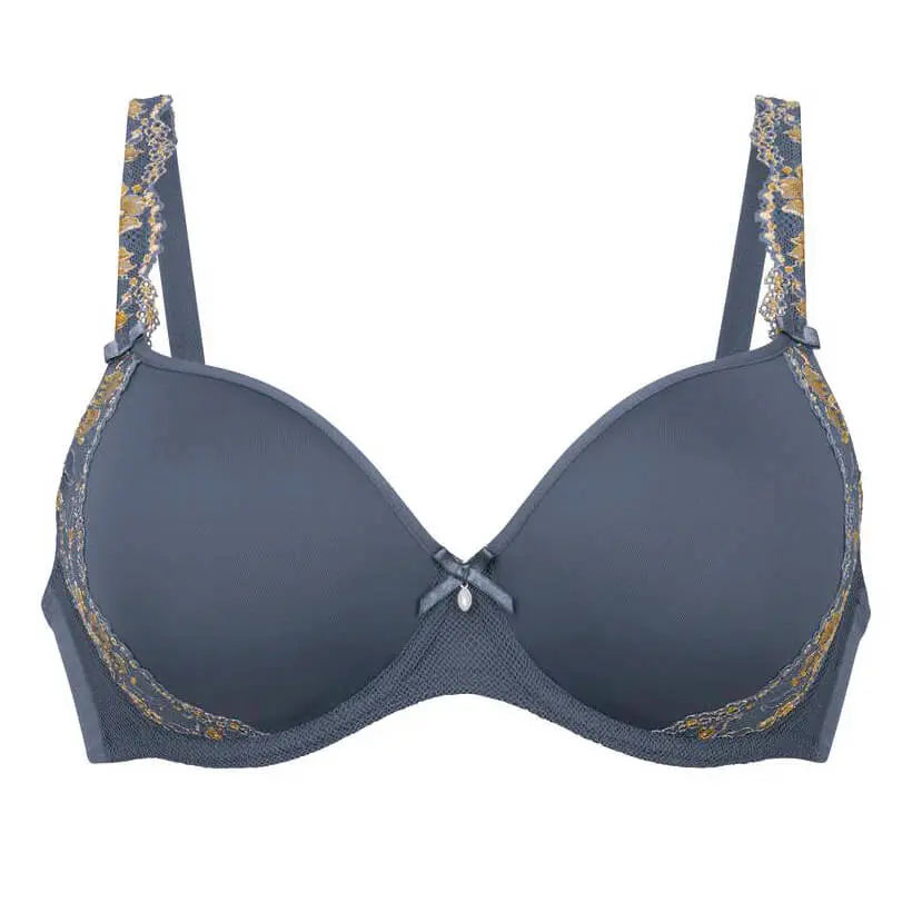 Spitzen BH mit Bügel & Spacerschale aus der Lingerie-Serie COLETTE von der Marke Rosa Faia, Farbe: sky grey, Produktfoto