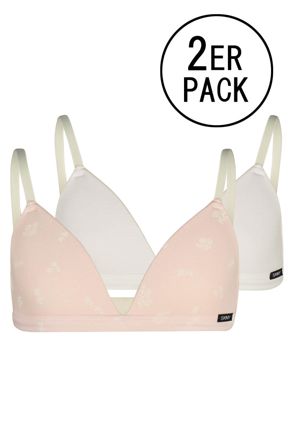 Triangel BH für Mädchen im 2er Pack - COTTONLACE MULTIPACK Skiny girls