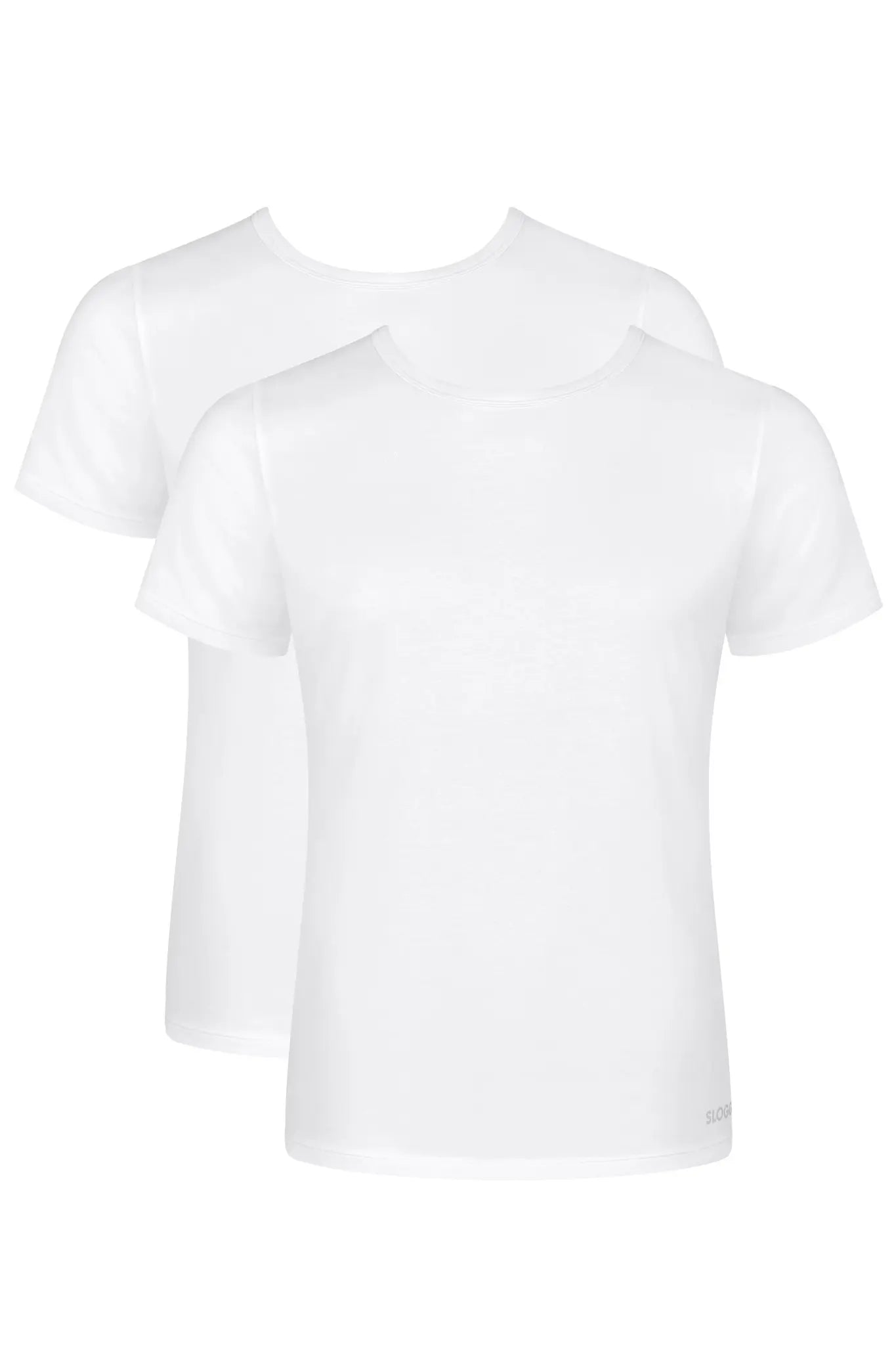T-Shirt im 2er Pack aus der Männerunterwäsche-Serie GO ABC 2.0 von der Marke Sloggi men, Farbe: white, Produktfoto