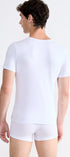 T-Shirt im 2er Pack aus der Männerunterwäsche-Serie GO ABC 2.0 von der Marke Sloggi men, Farbe: white, Rückansicht