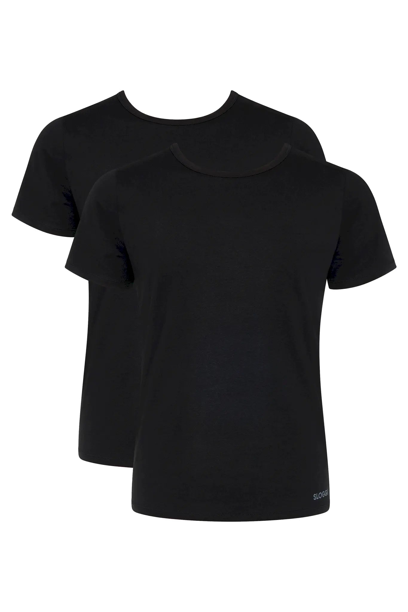 T-Shirt im 2er Pack aus der Männerunterwäsche-Serie GO ABC 2.0 von der Marke Sloggi men, Farbe: black, Produktfoto