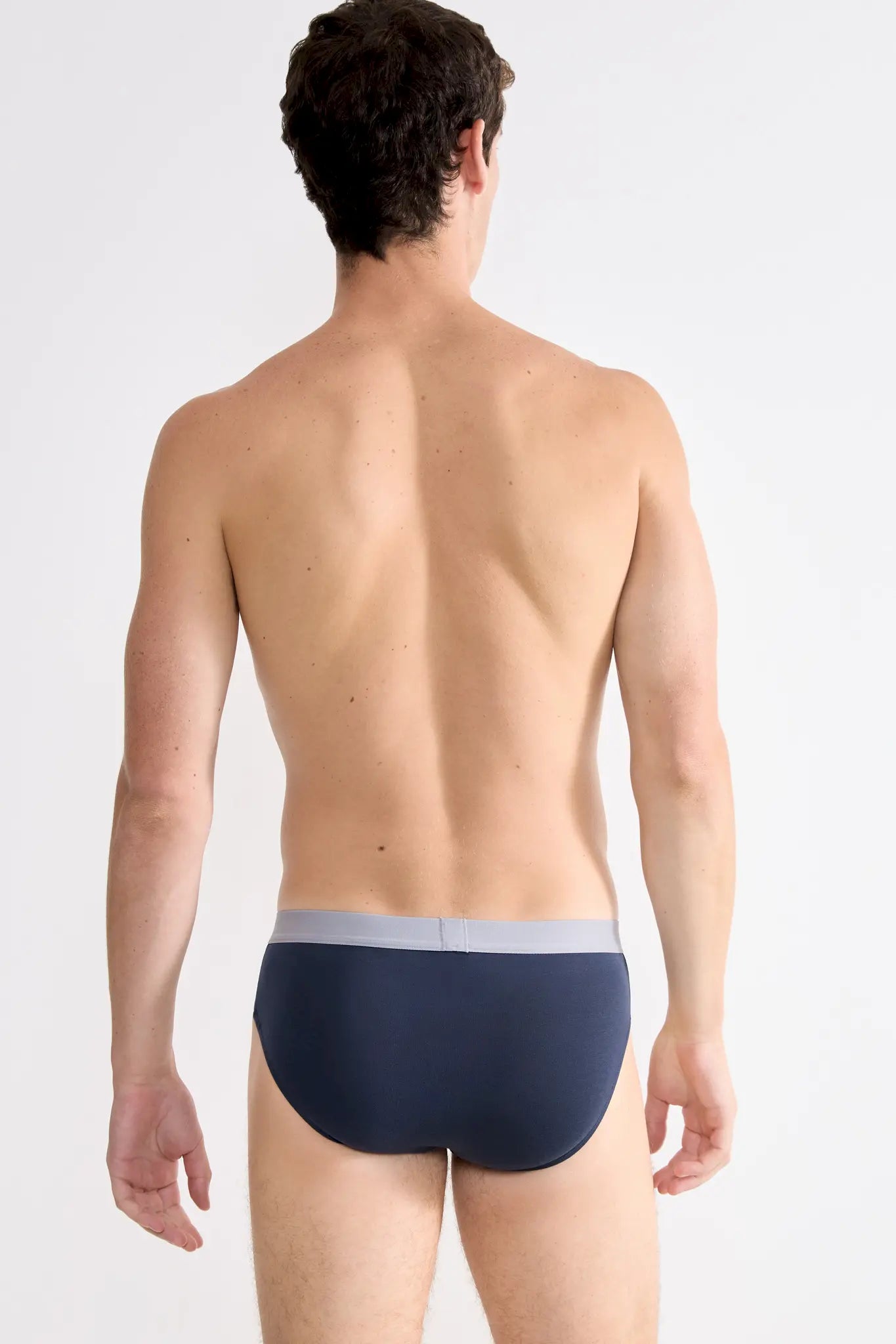 Midi Slip im 2er Pack aus der Basisunterwäsche-Serie GO ABC 2.0 von der Marke Sloggi men, Farbe: navy, Rückansicht