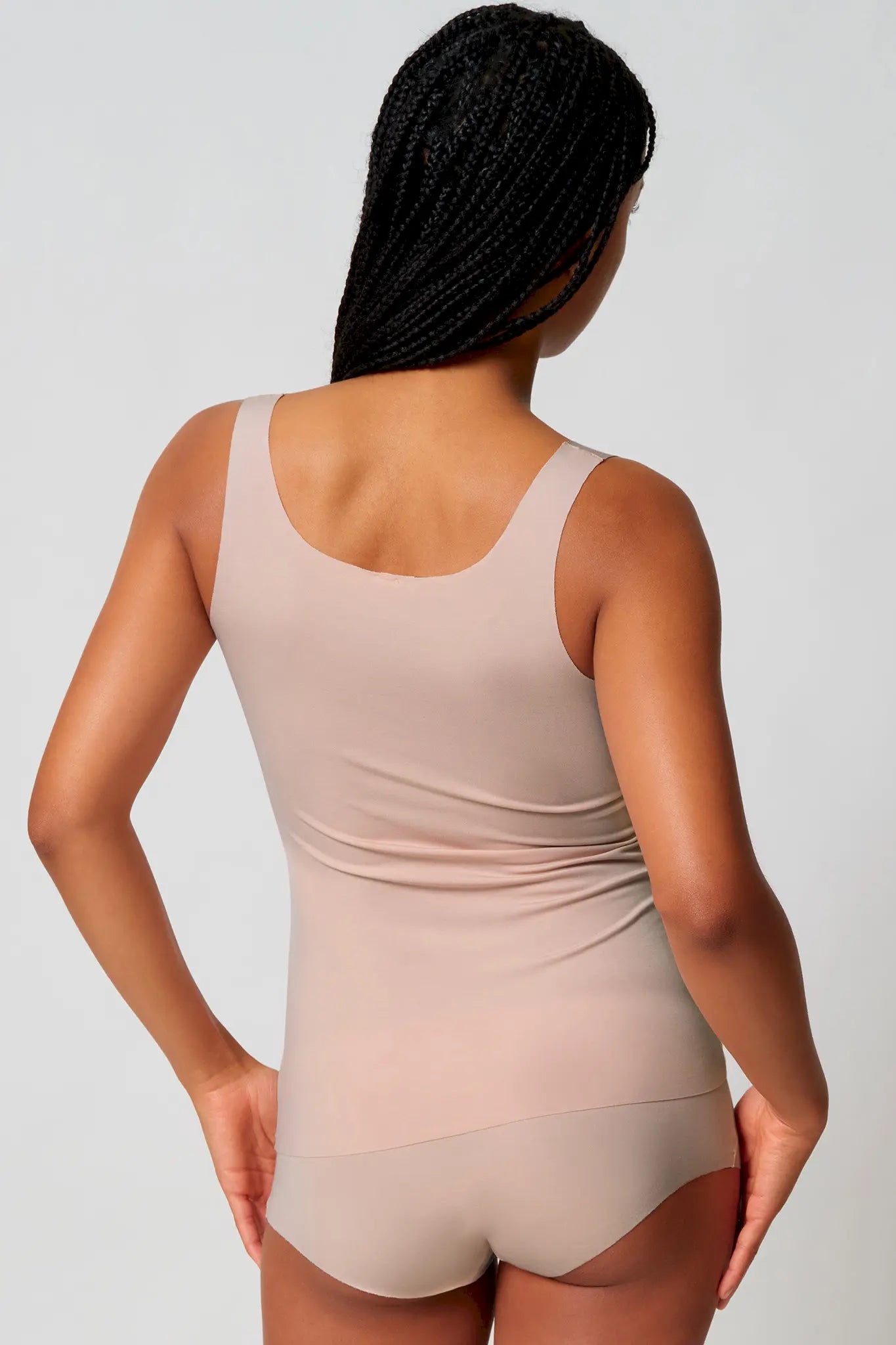 Tank Top aus der nahtlosen Unterwäsche-Serie ADVANTAGE MODAL INVISIBLE von der Marke Skiny, Farbe: beige, Rückansicht