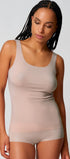Tank Top aus der nahtlosen Unterwäsche-Serie ADVANTAGE MODAL INVISIBLE von der Marke Skiny, Farbe: beige, Vorderansicht