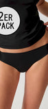 Rio Slip im 2er Pack aus der nahtlosen Unterwäsche-Serie ADVANTAGE MODAL INVISIBLE von der Marke Skiny, Farbe: black, Vorderansicht