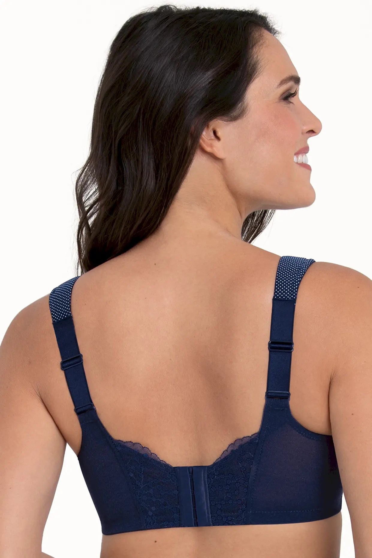 Romantischer Entlastungs-BH aus der Unterwäsche-Serie ORELY von der Marke Anita, Farbe: maritim blue, Rückansicht