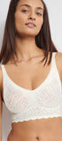 Romantischer Bralette aus der Bodywear-Serie ZERO FEEL BLISS von der Marke Sloggi, Farbe: silk white, Vorderansicht